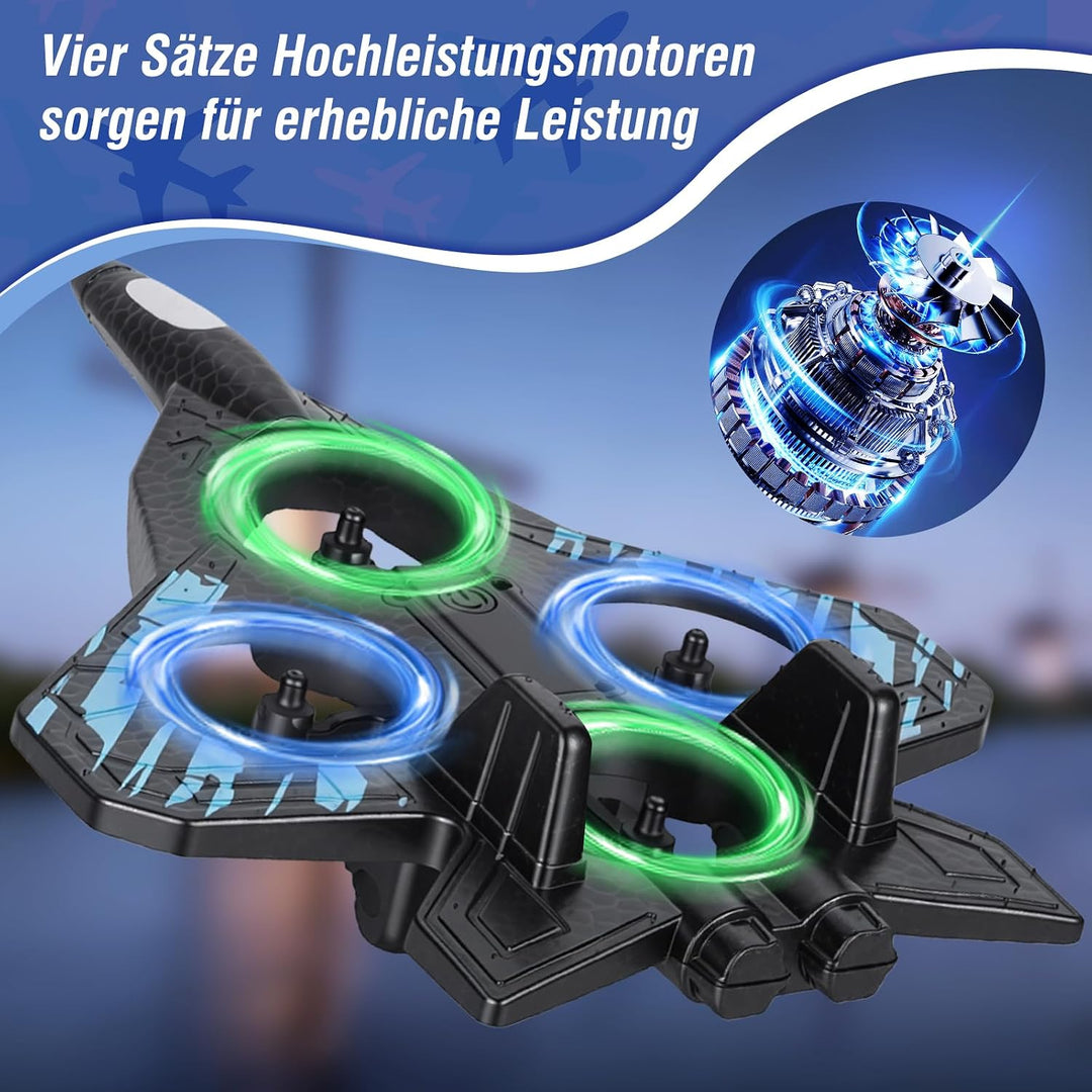 Mini Drohne für Kinder,RC Flugzeug Spielzeug Quadrocopter Drone für Kinder und Anfänger mit 2 Akkus,