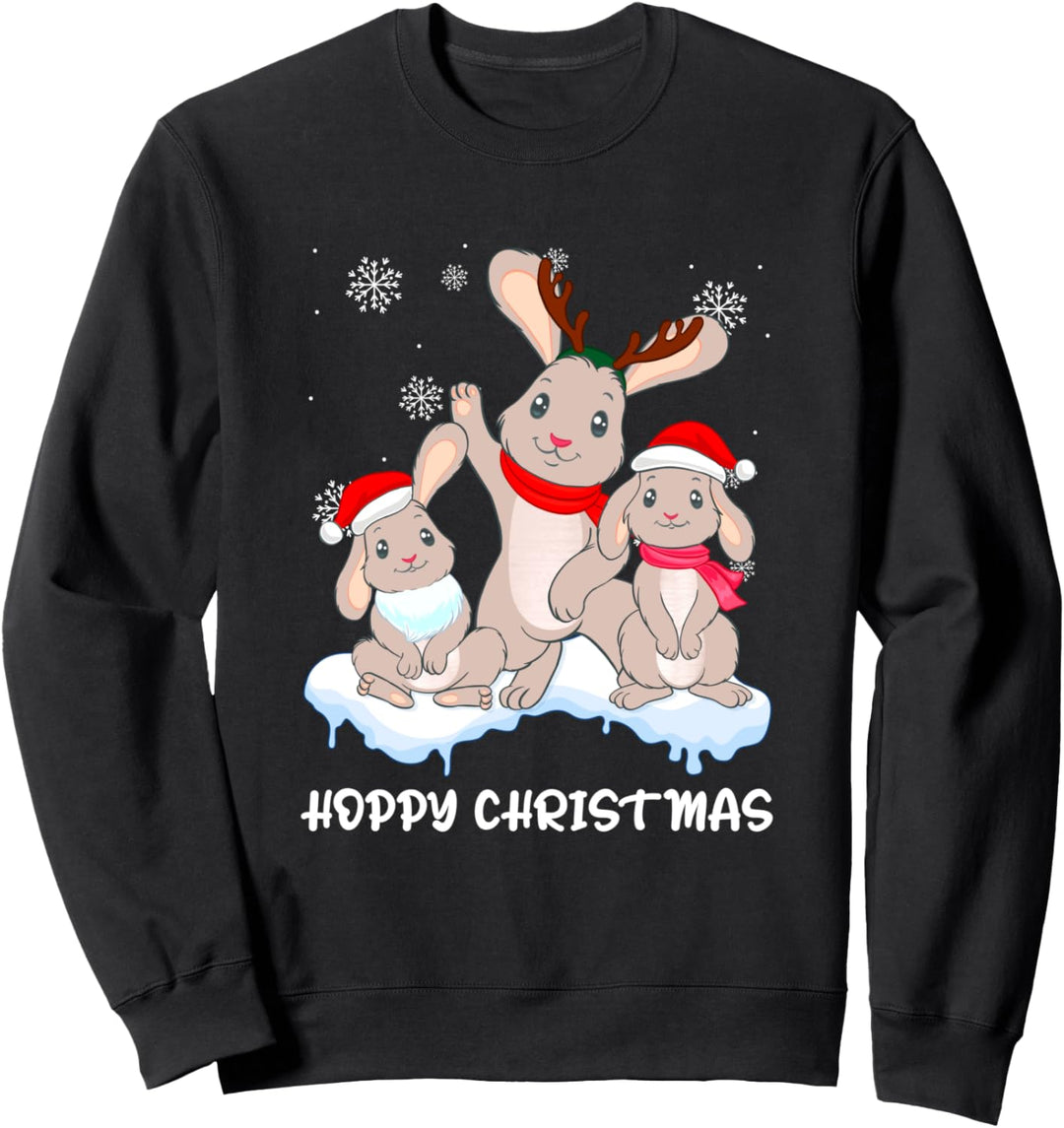 Hasenfamilie Weihnachten Hase Hoppy Christmas Sweatshirt