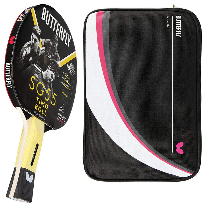 Butterfly® Timo Boll SG55 Tischtennisschläger | Tischtennis Racket Bat Hobby Training | geübte Freiz