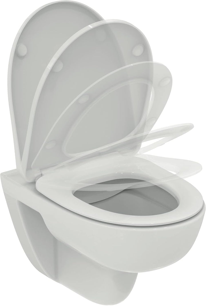 Ideal Standard i.life A Wandhängendes WC-Becken-Set, Hänge-WC mit CL1 Vollspülung 3.9-6 l/min, horiz