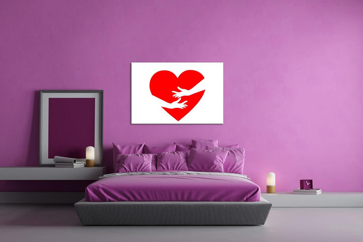 deyoli herzliche Umarmung Format: 80x60 als Leinwandbild, Motiv fertig gerahmt auf Echtholzrahmen, H