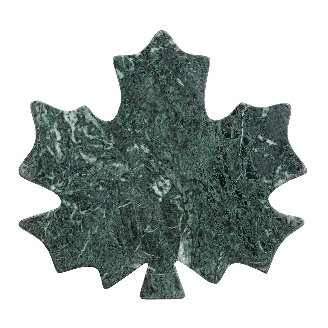 Mud Pie 42210170L Thanksgiving Leaf Marble Boards Mini-Marmorbretter mit Blättern, Marmor, Grün