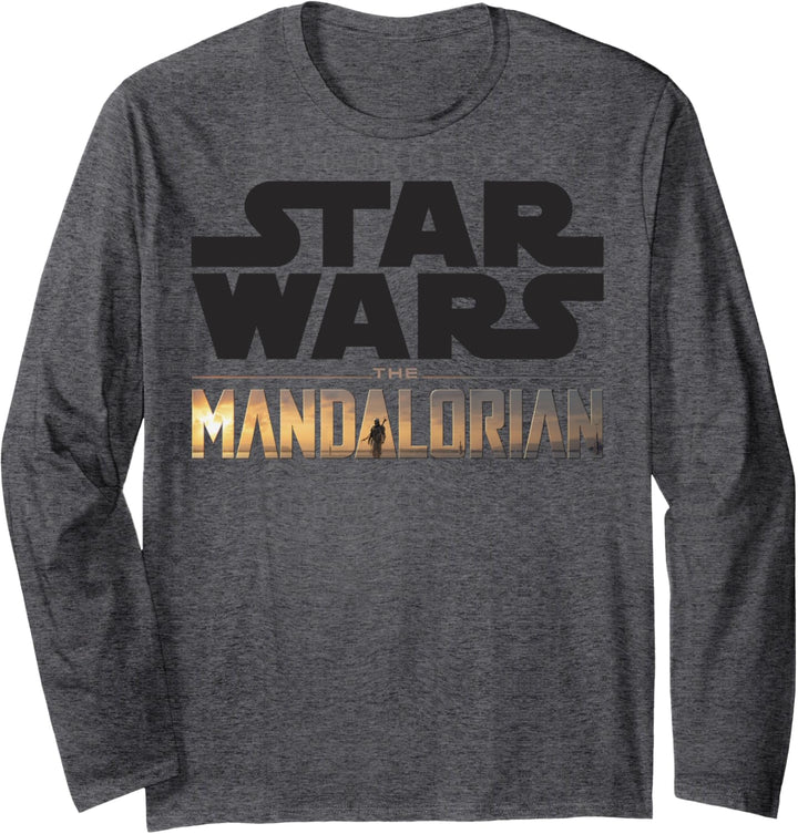 Star Wars The Mandalorian Logo Stack Langarmshirt
