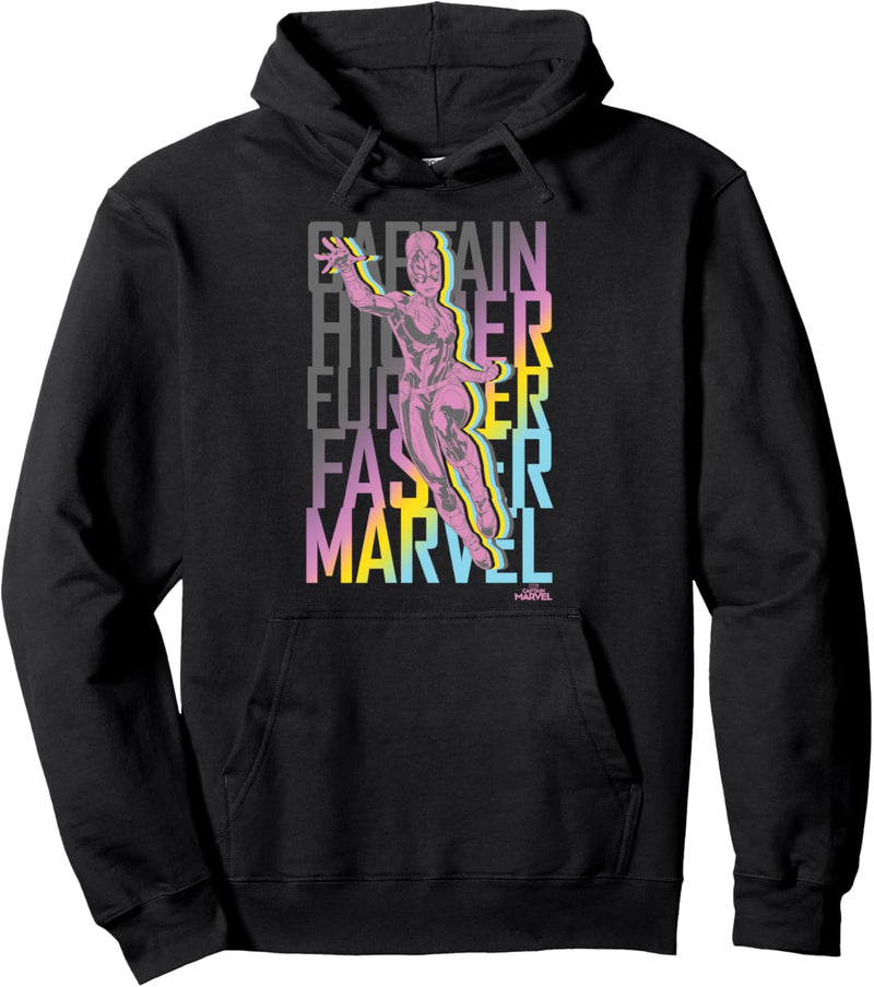 Captain Marvel Higher Further Faster In Flight Gradient Pullover Hoodie