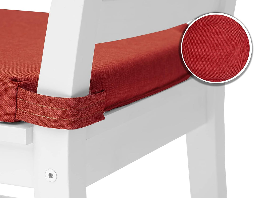 sunnypillow 4er Set Stuhlkissen mit Klettverschluss Polsterauflage Auflage für Stühle - Indoor/Outdo