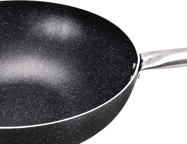Moneta Etnea Pro Wok 30 cm Edelstahlgriff, Schwarz, 0008654330
