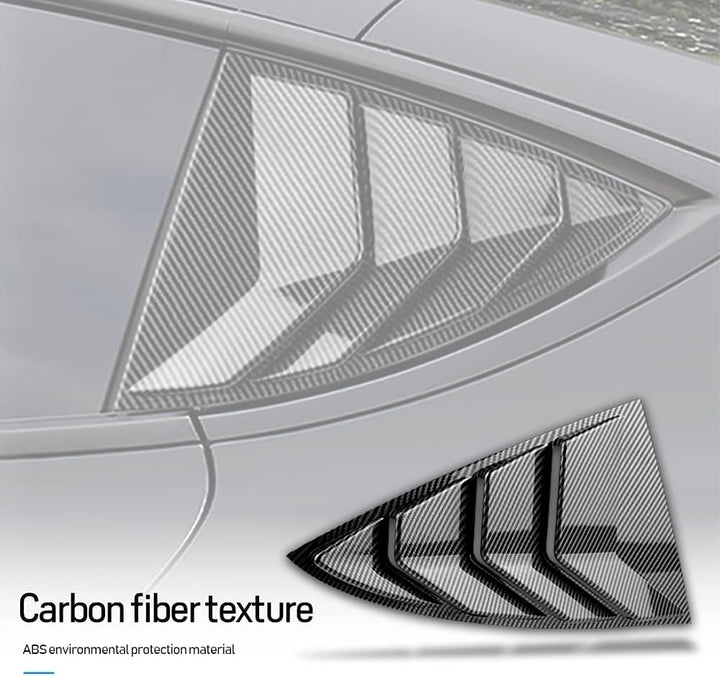 KUNGKIC Lüftungsöffnungen für hintere Seitenfenster, Lüftungsschlitze, für Tesla Modell 3 2017–2024,