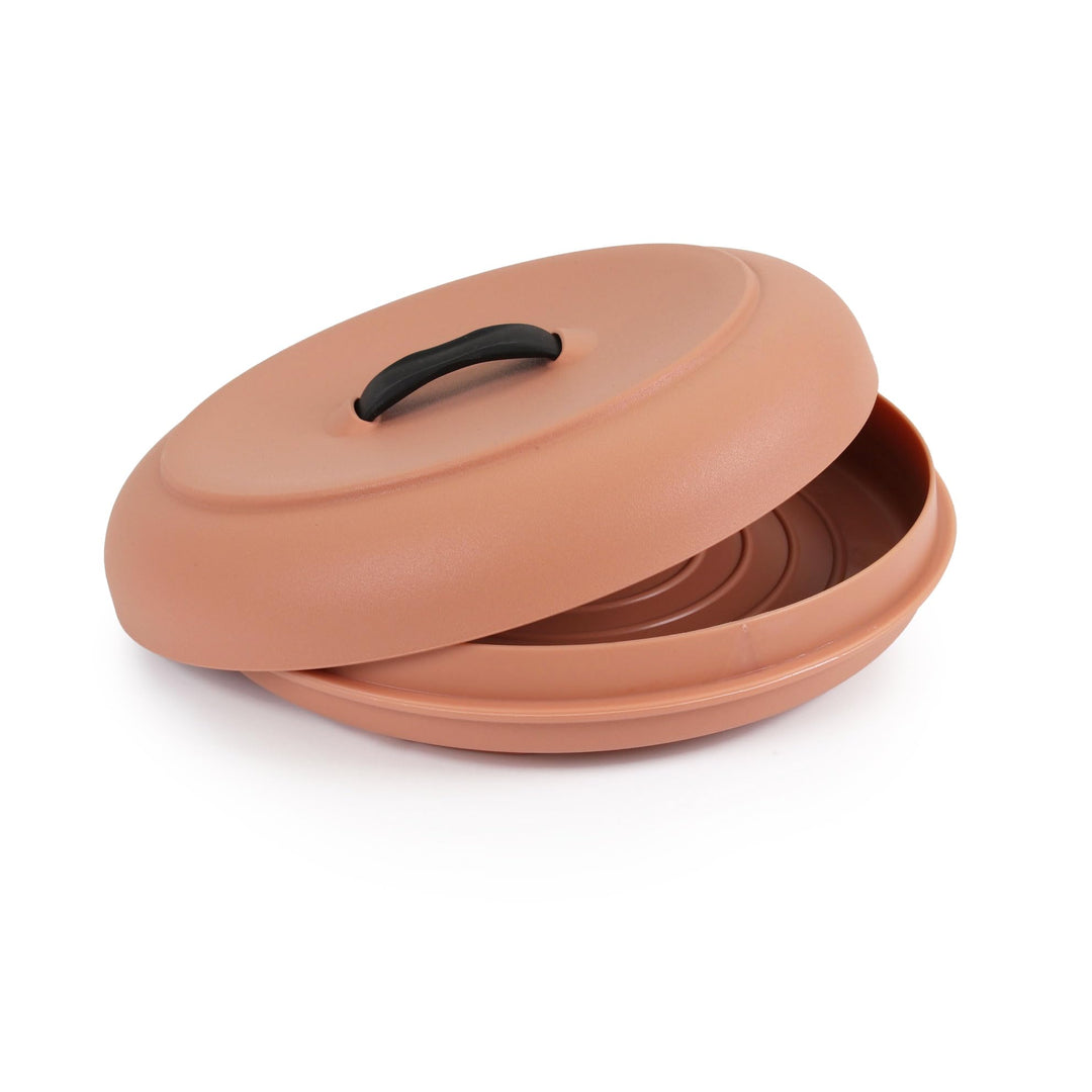 Dexas Strapazierfähiger mikrowellengeeigneter Tortilla-Wärmer XL, 24,1 cm, Terra-Cota-Farbe, perfekt