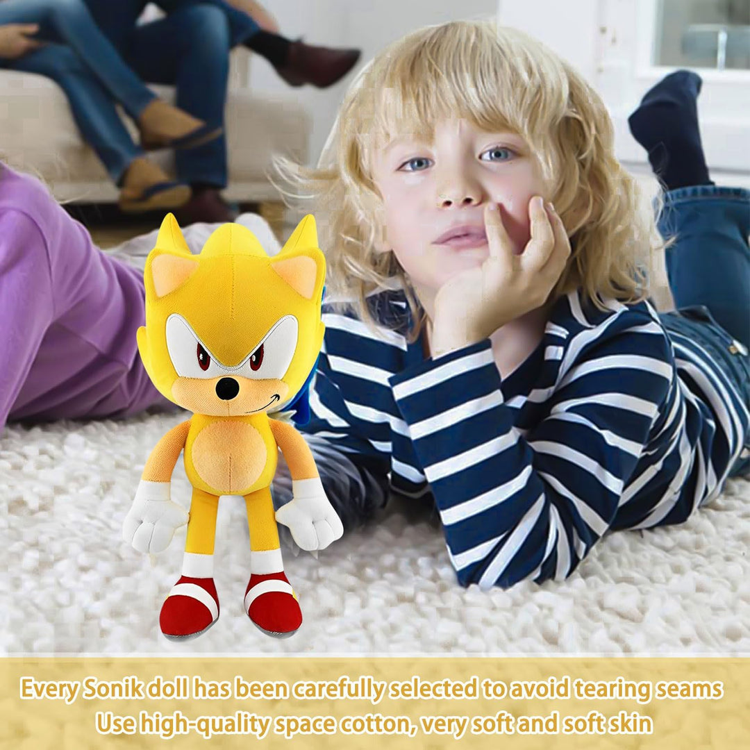 S-onic Tails Kuscheltier, 30cm S-onic Plüschfigur, Kinder S-onic Plüschpuppen, Cartoon Anime S-onic