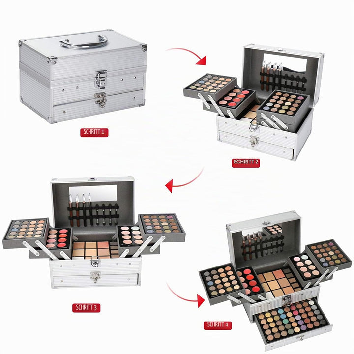132 Farben Schmink Set Make-up Kit Geschenk Kosmetik Set, FantasyDay 94 Warme Natürliche Lidschatten