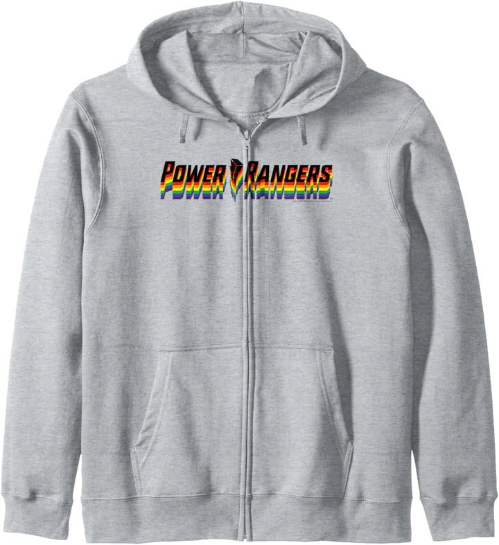 Power Rangers Rainbow 3D Outlined Logo Kapuzenjacke