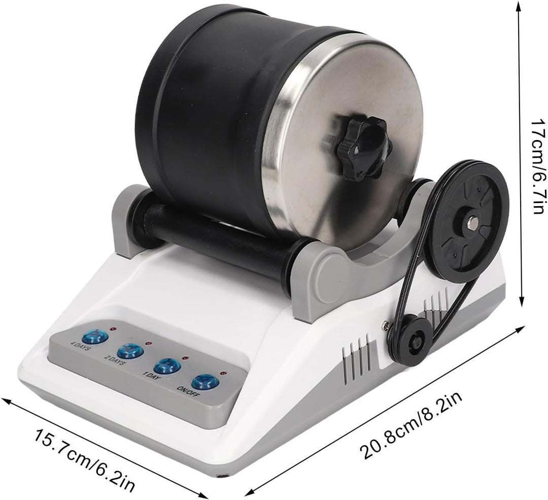 lyrlody Rock Tumbler Kit, Schmuck Poliermaschine für Edelsteine DIY Steinpoliergerät mit Poliermitte