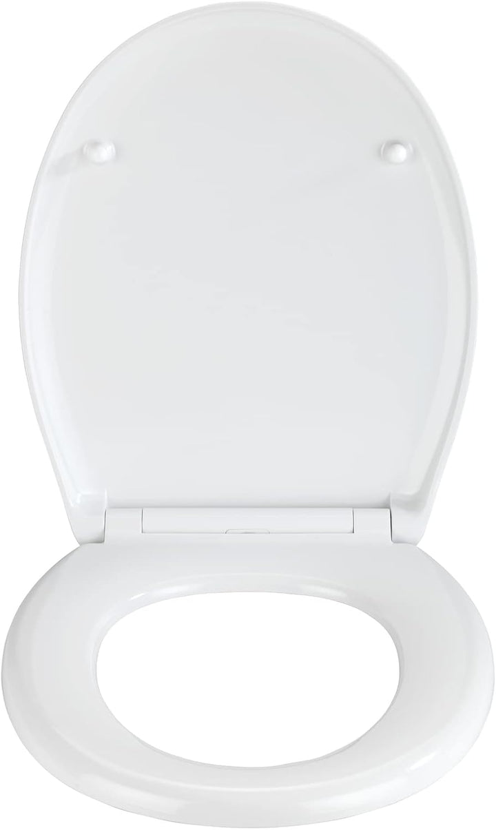 WENKO WC-Sitz Concrete, Toilettensitz mit Absenkautomatik, hygienischer WC-Deckel bis 350 kg belastb