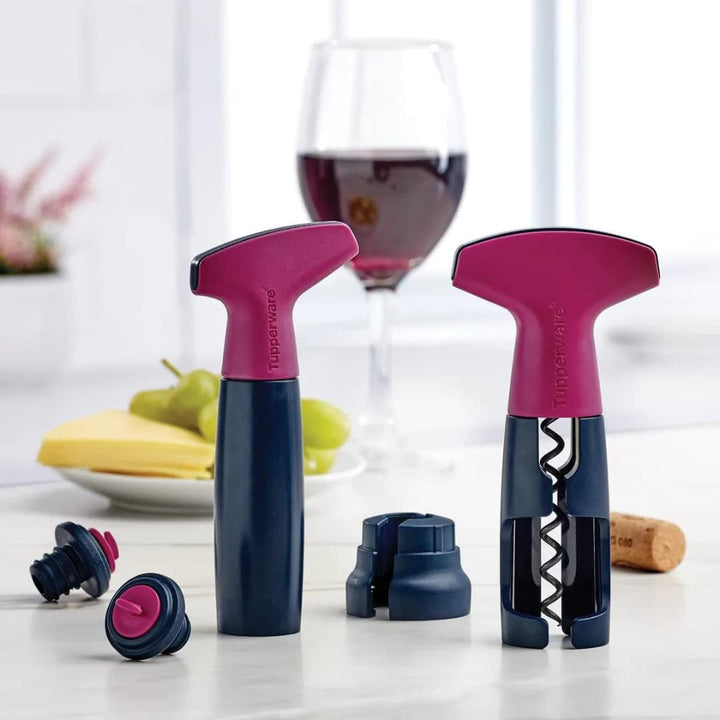 Tupperware Korkschraube & Weinzubehör Set Vineyard