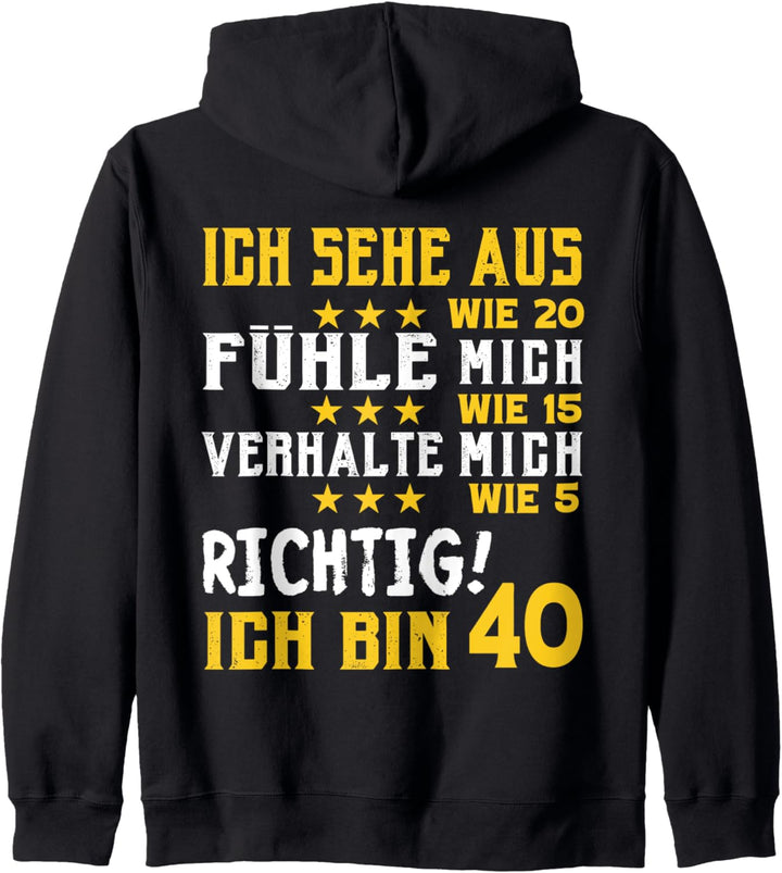 Lustig Endlich 40 Mathe Geburtstag Spruch 40. Geburtstag Kapuzenjacke