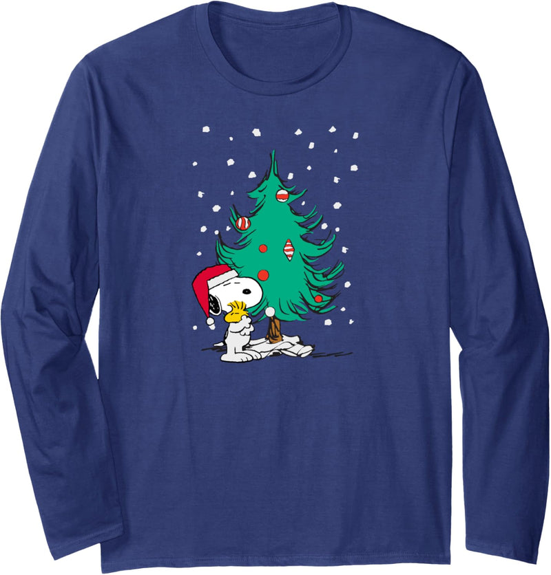 Peanuts Snoopy Urlaub Weihnachtsbaum Langarmshirt