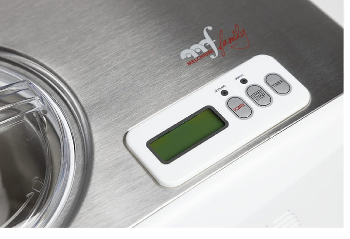 Melchioni Family | Eismaschine mit Kompressor FROSTY, Automatisch, Eiscreme in 60 Minuten, 150W, 1,5