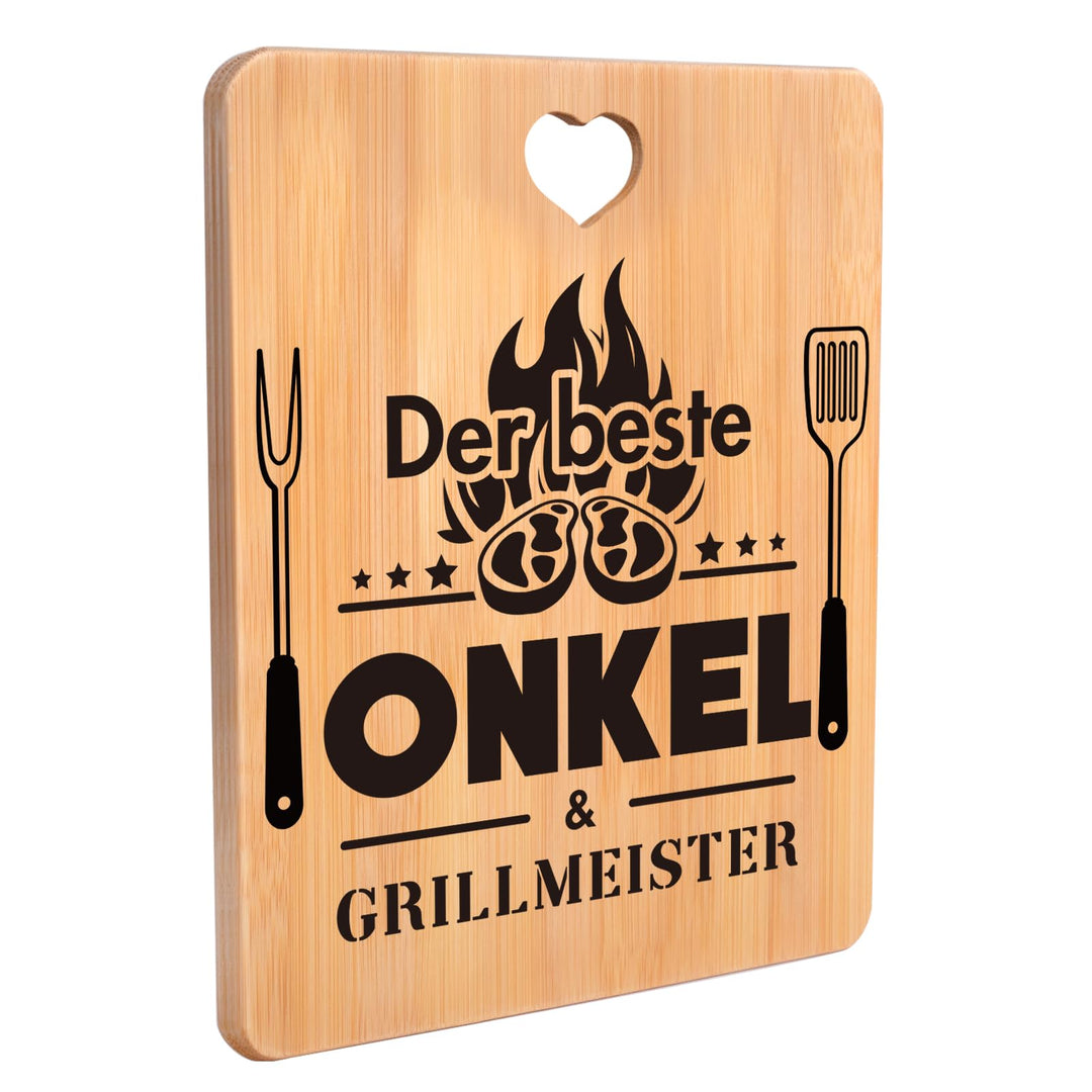 Onkel Geschenk, Bambus Schneidebrett, Geburtstagsgeschenk für Onkel, Onkel Geschenke von Nichte Neff