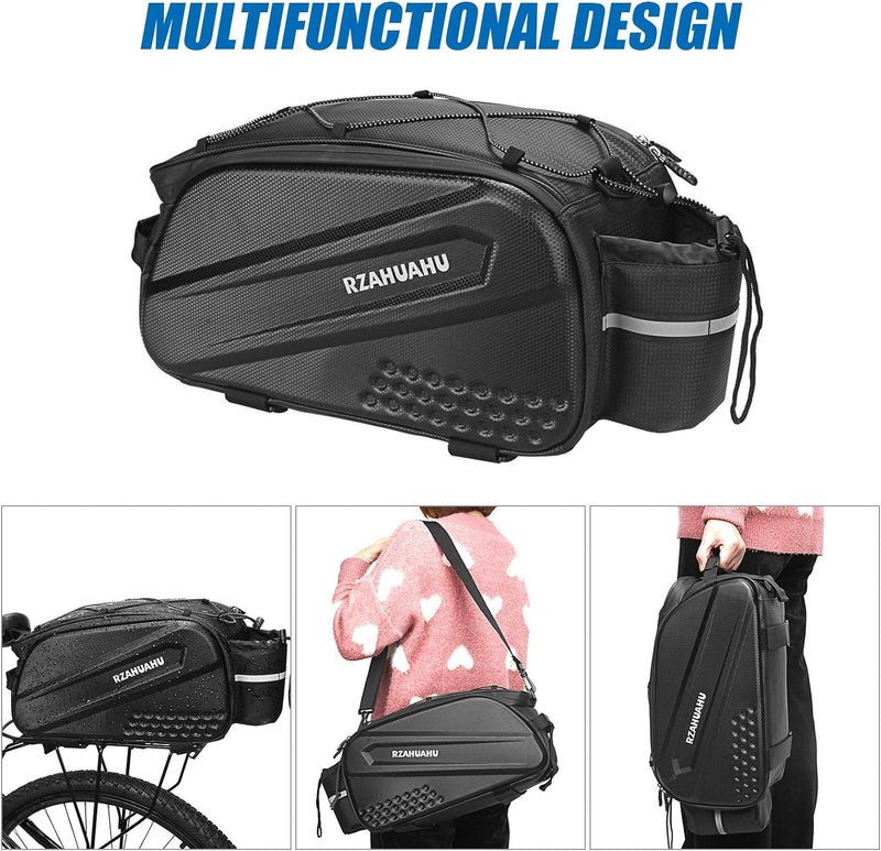 Lixada Fahrrad Gepäckträgertasche 10L Multifunktion Wasserfeste Fahrrad Rücksitz Kofferraumtasche Fa