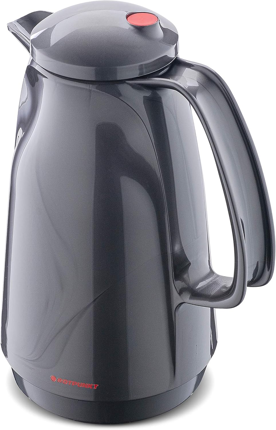 ROTPUNKT Isolierkanne 227 BELLA, 1,5 l titan, Glaseinsatz, BPA-frei, lange Isolierung 1500 ml Titang