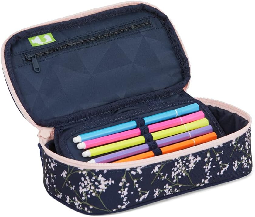 satch Schlamperbox extra gross inkl. Trennfach Reissverschlussfach Stiftehalter Geodreieck Sichtfens