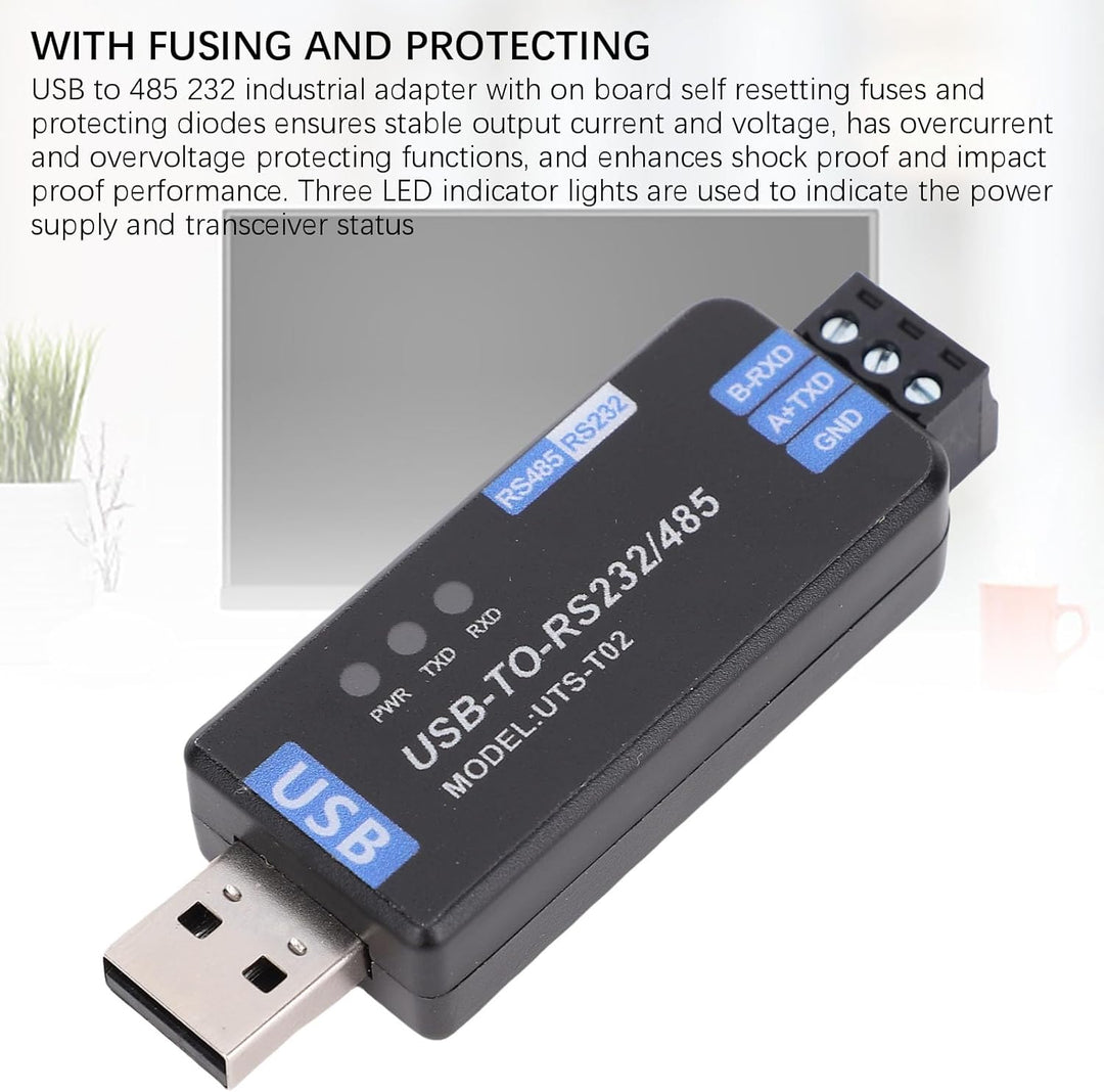USB-zu-RS485-RS232-Konverter, Bidirektionales Halbduplex-Industriekommunikationsmodul für Schnelle B