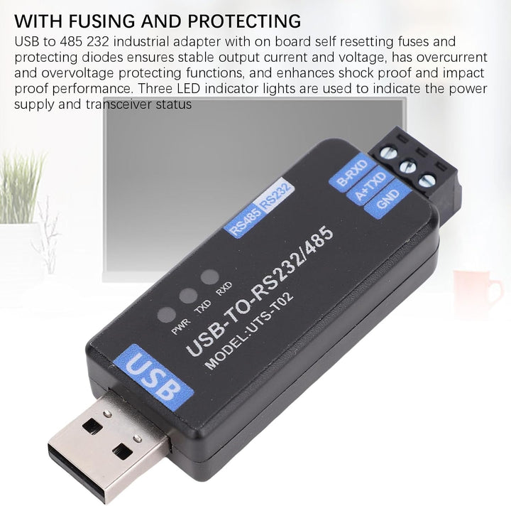 USB-zu-RS485-RS232-Konverter, Bidirektionales Halbduplex-Industriekommunikationsmodul für Schnelle B