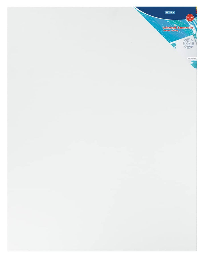 Stylex 28665 - Keilrahmen 70 x 90 cm, mit Leinwand aus 100 % Baumwollgewebe bespannt, grundiert, rüc