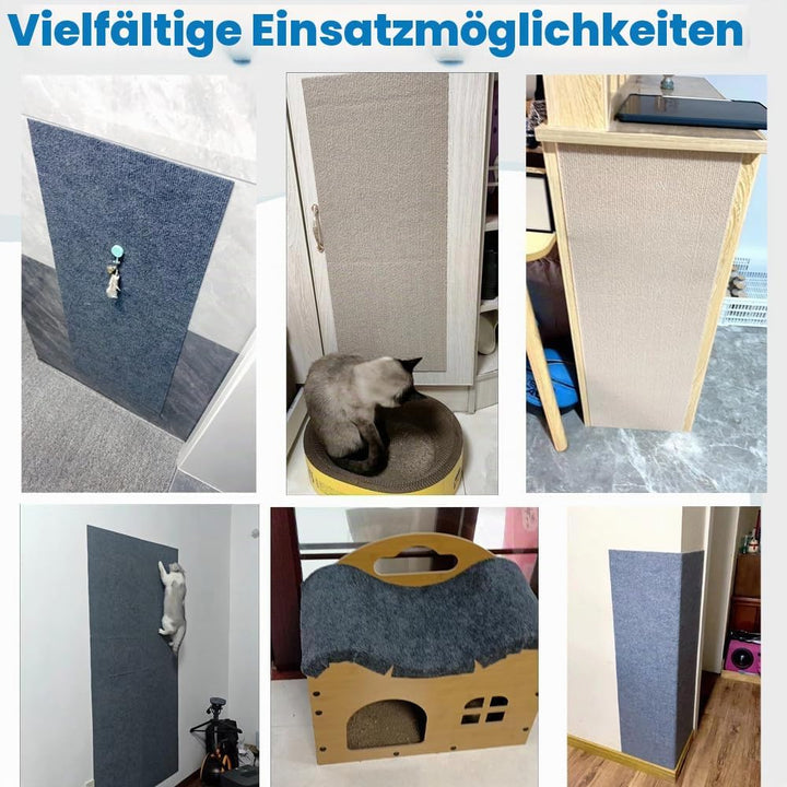 Kratzmatte Selbstklebend Katze Kratzbrett Kratzwand DIY Kratzteppich Katzenkratzer Kleber Möbelschut