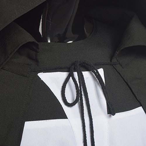 BLESSUME Mittelalter Ritter Kostüm Hospitaller Karneval LARP Cospaly, Schwarz Cloak mit Weisses Kreu