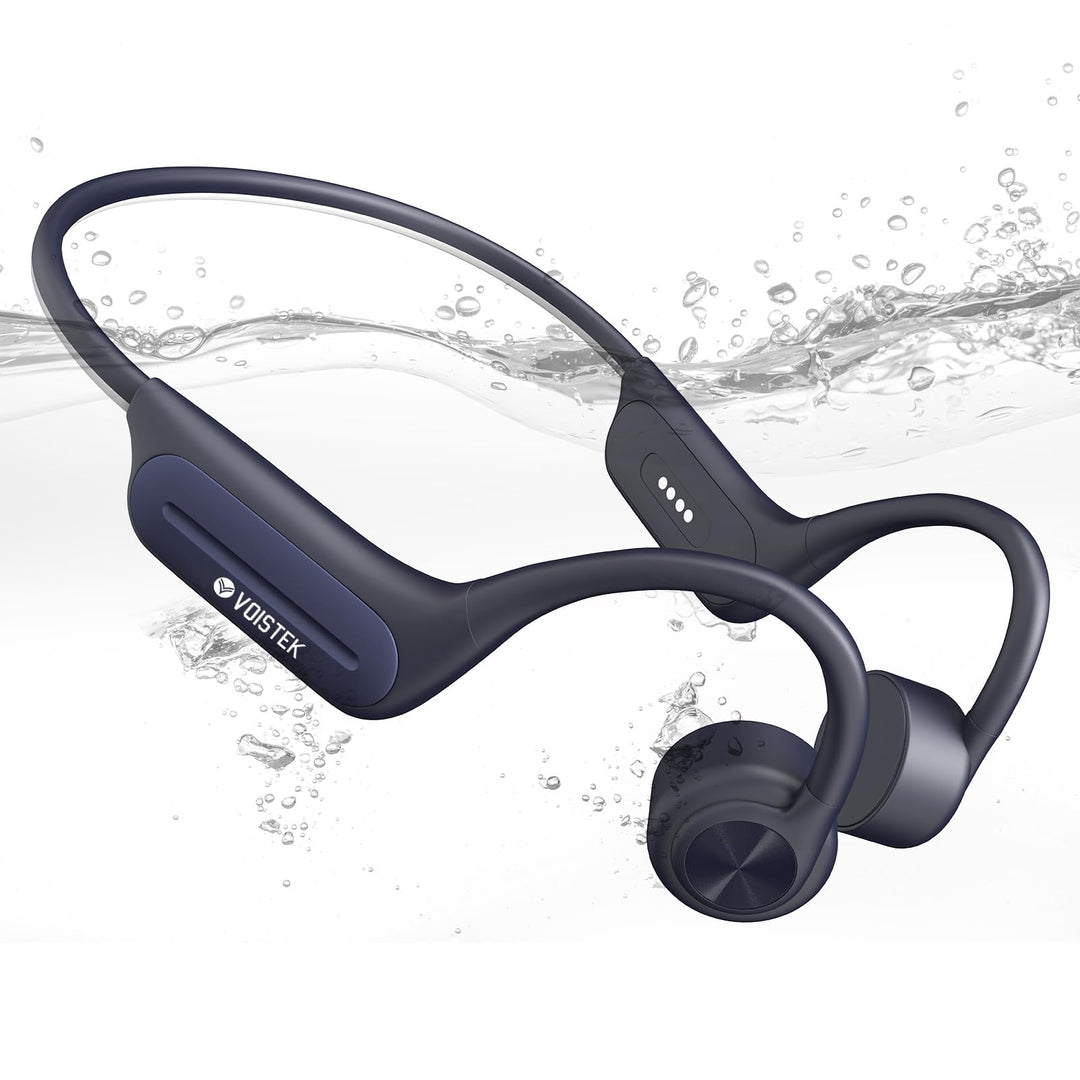 Voistek Knochenschall Kopfhörer,Bluetooth Open Ear Sportkopfhörer Kabellos mit IPX8 Wasserdichtigkei