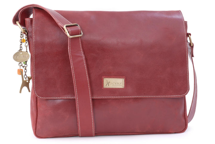 Catwalk Collection Handbags - Vintage Grobem Leder - CATWALK COLLECTION - Gröss - Umhängetasche Mess