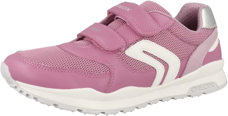 Geox Mädchen J Pavel Girl Sneaker, Dk Pink White