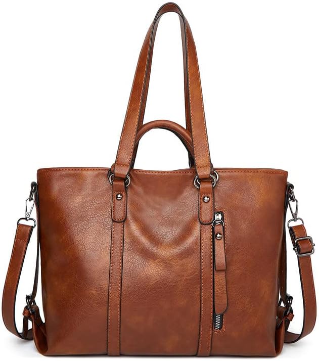 Coolives Damentasche Damen Henkeltasche mit Schultergurt aus PU-Leder Vintage Handtasche Retro Tasch