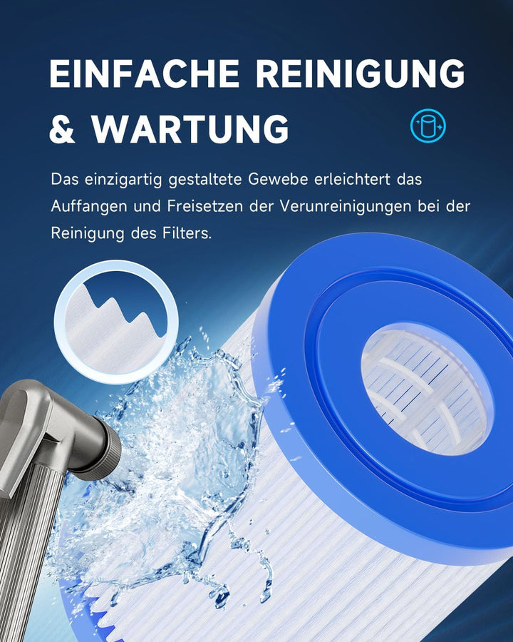 AQUALTRA Filterkartusche Typ I Kompatibel mit 58093, 58511, 58381 und mehr - 89 x 79 mm für Pools bi