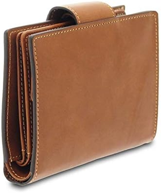 Giudi Damen Geldbörse aus Leder, wolkiges Rindsleder, Münzfach, Kartenhalter Braun, Braun