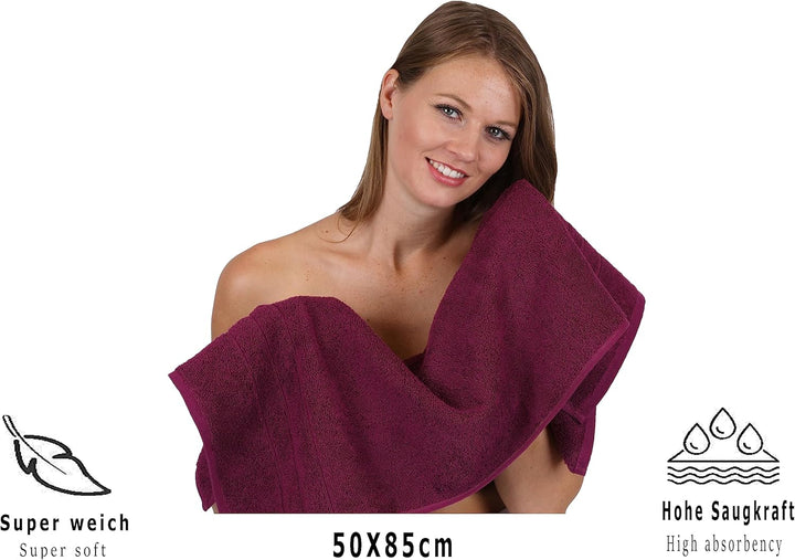 Betz 8er Set Handtücher Handtuch Deluxe 100% Baumwolle 2 Badetücher 2 Duschtücher 2 Handtücher 2 Sei