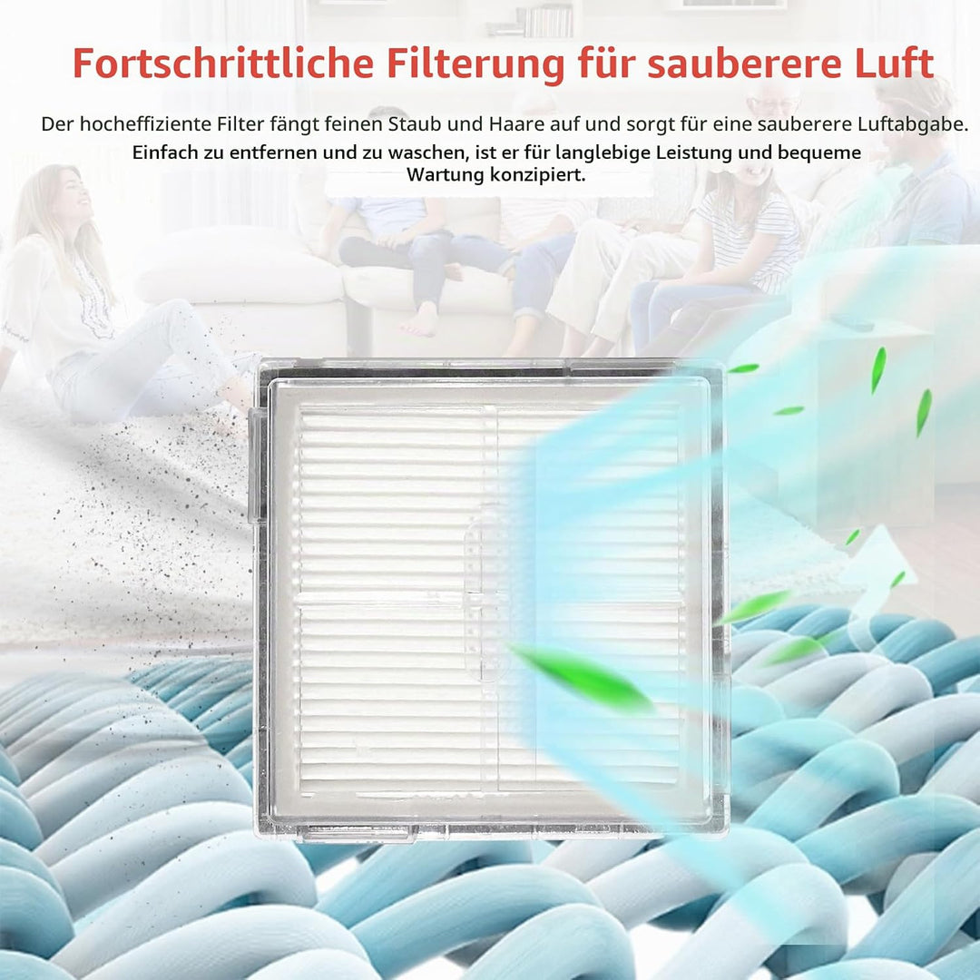 Zubehör für Roborock Q10 S5 / Q10 S5+ Staubsauger Ersatzteil, 1 Hauptbürste,4 Wischtücher,4 Staubbeu