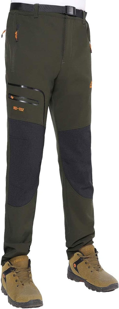 BenBoy Herren Wanderhose Wasserdicht Softshellhose Outdoorhose Winddicht Warm Gefüttert Skihose Snow