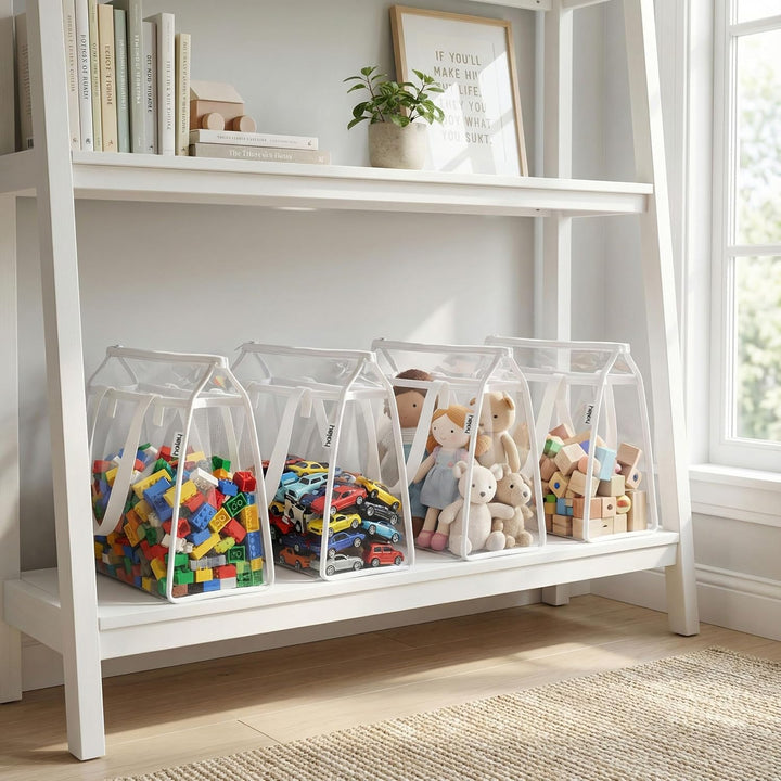 holay 4er-Packung PVC mit Reissverschluss Blocks Set, Spielzeug, Ton, Brettspiel Aufbewahrung Organi