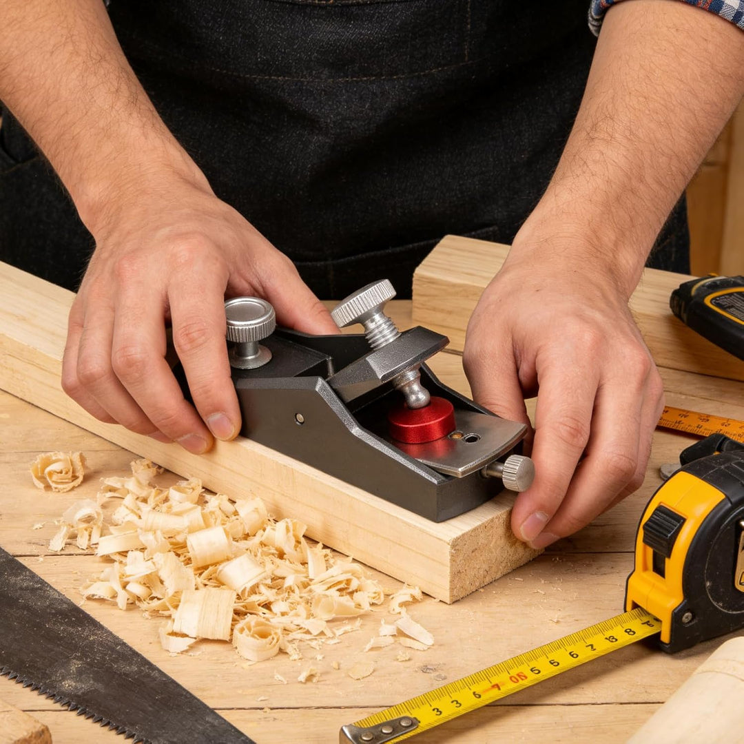 Holzhobel Handhobel, Mini Hobel Einhandhobel Kantenhobel, SchnittstäRke Einstellbar Holzbearbeitung