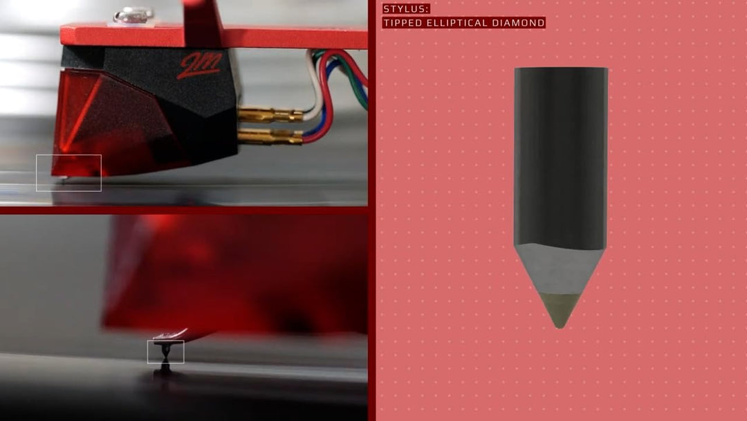Ortofon 2M Red Premounted - 2M Red Tonabnehmer montiert am SH-4 Black Headshell | einfache Montage a