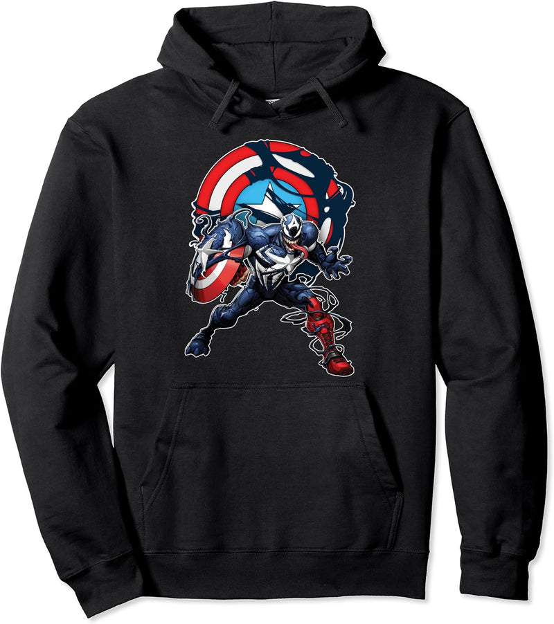 Marvel Captain Venom Portrait Logo Pullover Hoodie