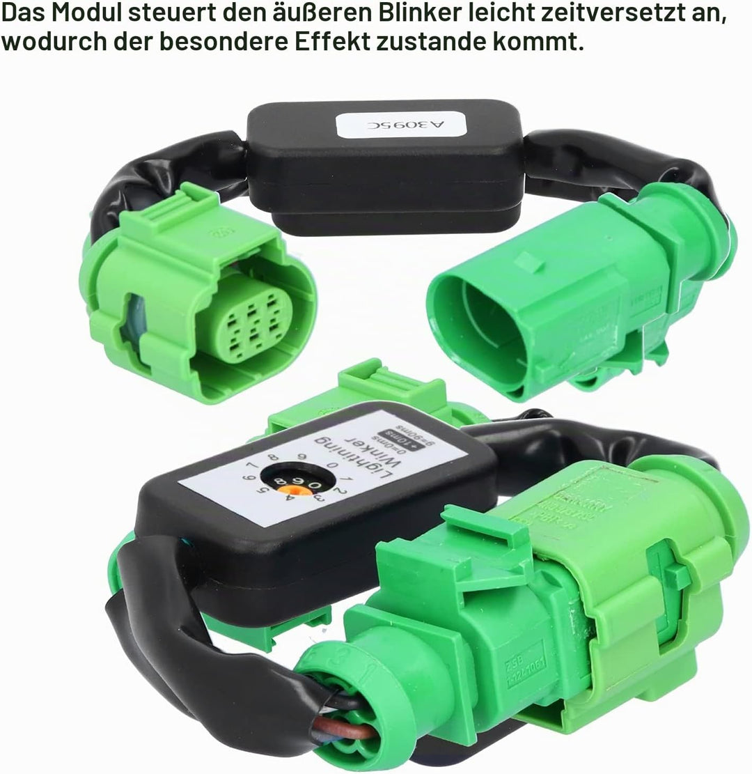 KIMISS Dynamisches Blinkermodul, LED-Rücklichter Dynamischer Blinkeradapterkabelbaum Blinkermodul-Ki