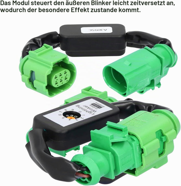 KIMISS Dynamisches Blinkermodul, LED-Rücklichter Dynamischer Blinkeradapterkabelbaum Blinkermodul-Ki