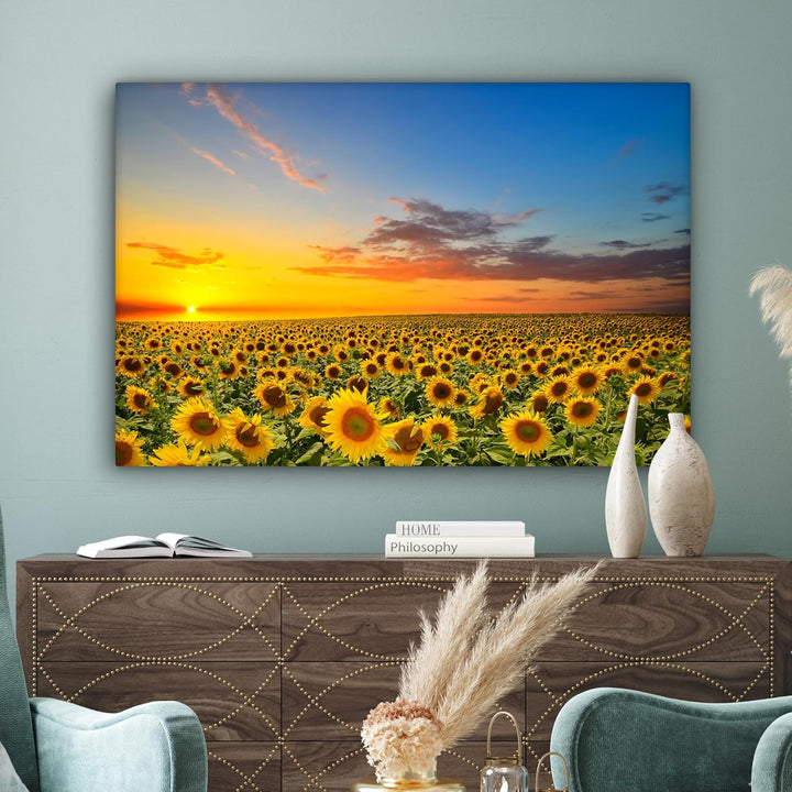 MuchoWow© Bild auf Leinwand Gross 120x80 cm XXL Schlafzimmer Bilder Wand Deko Wohnzimmer Modern Wand
