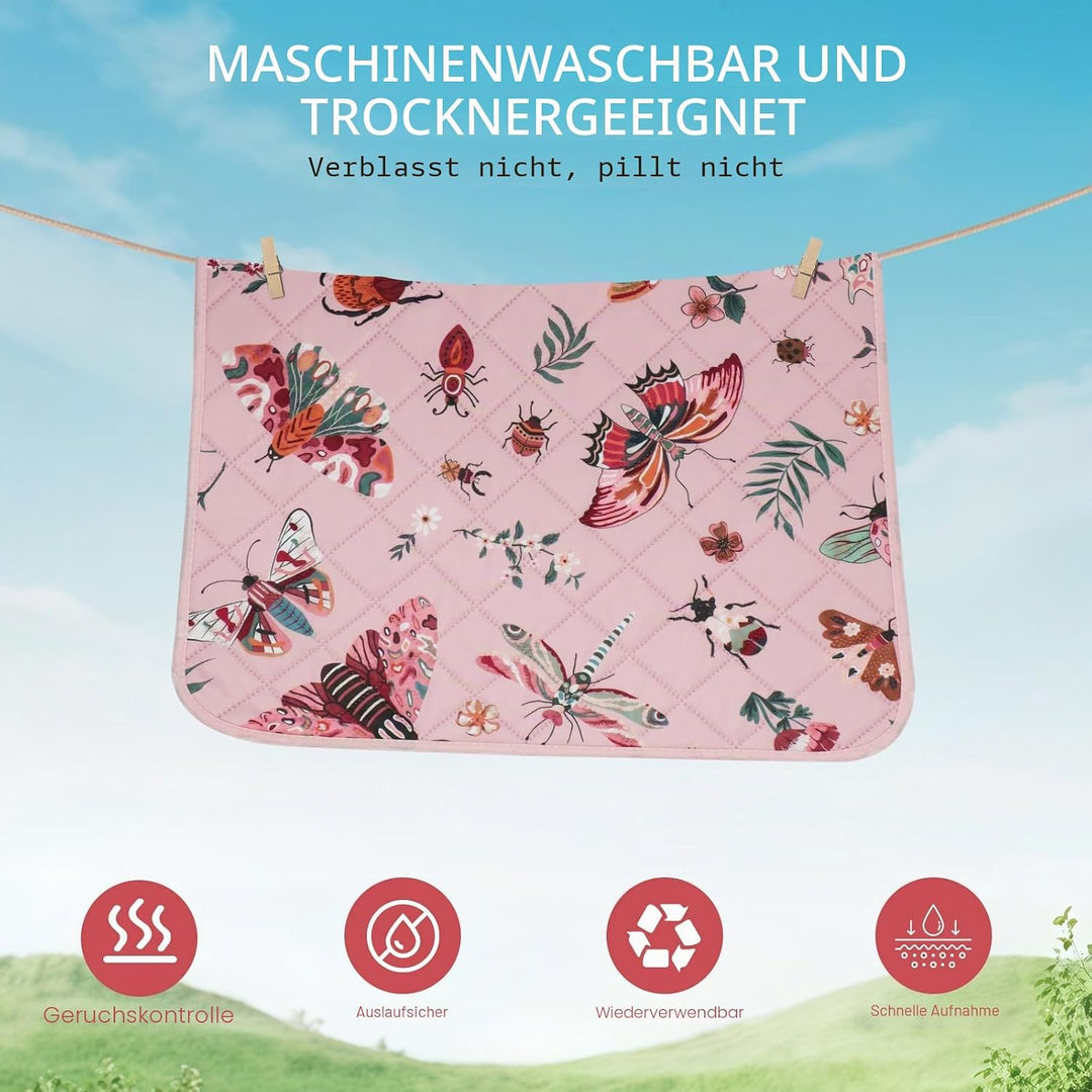 IEUUMLER 2 Stück Welpenunterlagen Waschbar für Hunde, Wiederverwendbare PIPI Matten,Super Saugfähig