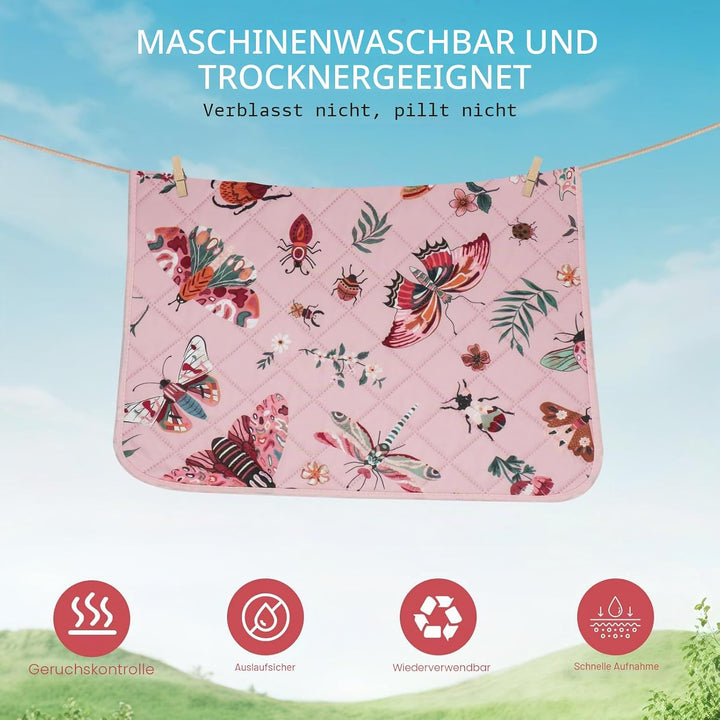 IEUUMLER 2 Stück Welpenunterlagen Waschbar für Hunde, Wiederverwendbare PIPI Matten,Super Saugfähig