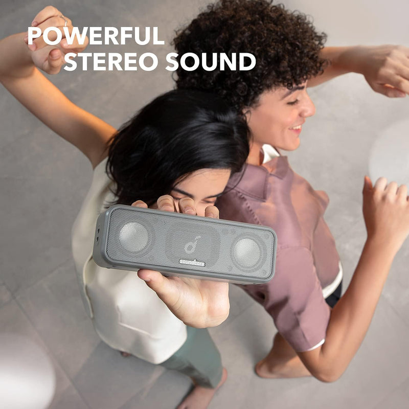 soundcore 3 Bluetooth Lautsprecher, Stereo-Sound, Audiotreiber mit Titan-Membran, PartyCast, BassUp,