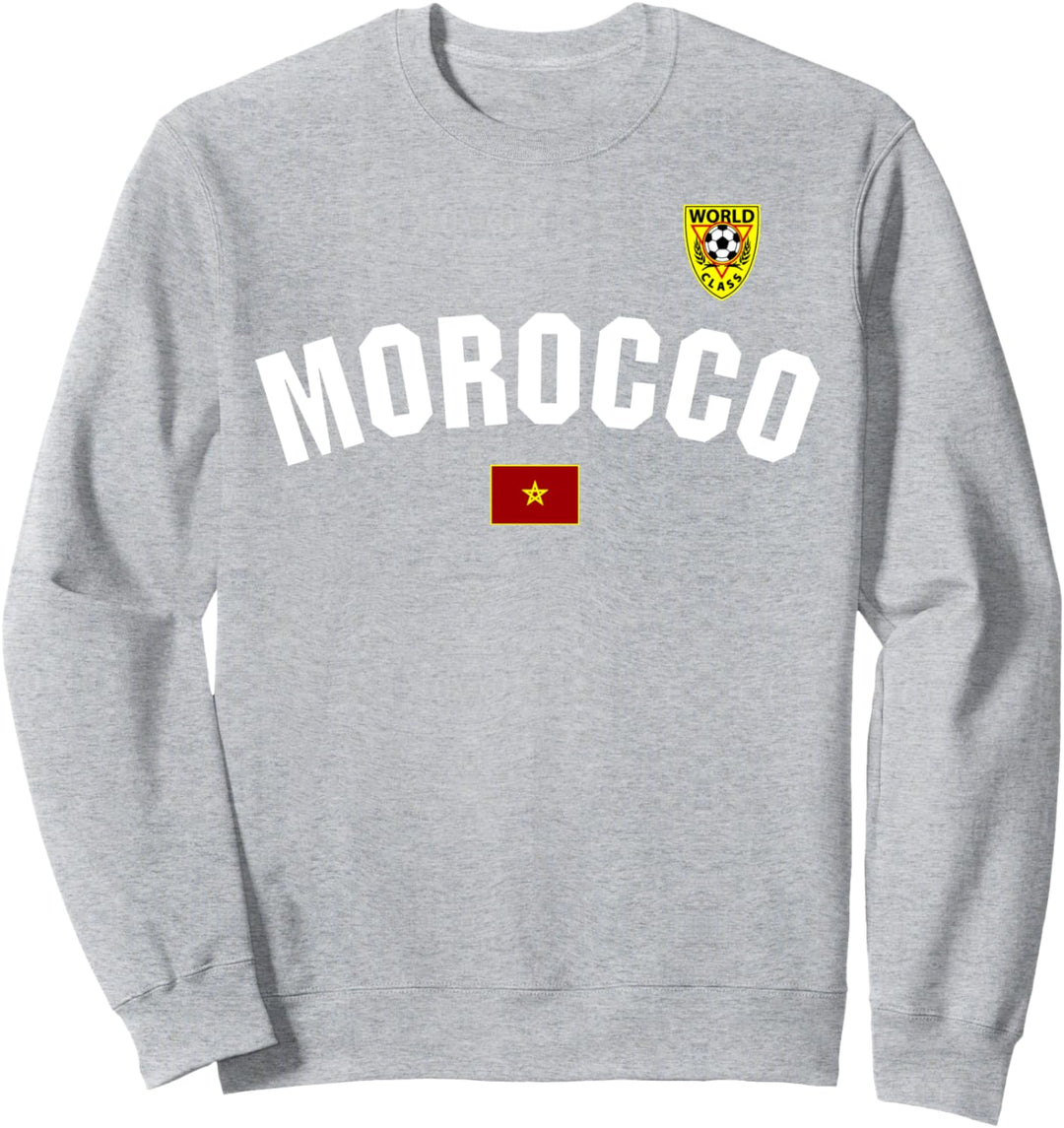 Morocco Flag World Class Soccer Jersey Sweatshirt